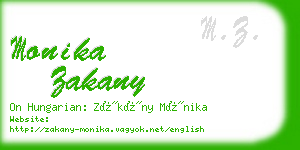 monika zakany business card